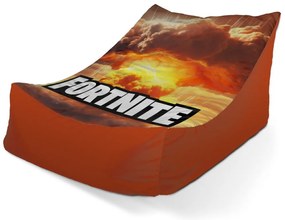 Sedací vak Lounge Fortnite explózia - detský, oranžová