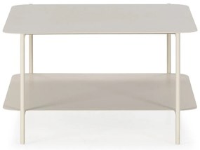 Krémovobiely kovový konferenčný stolík 70x73 cm Beatrix – MOME