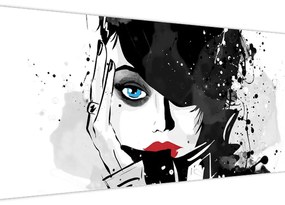 Obraz - Tajomná žena (120x50 cm)