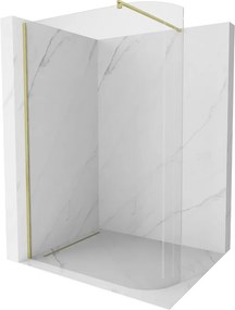 Mexen Kioto, sprchová zástena Walk-In 110 x 200 cm, 8mm číre sklo, zlatý matný profil, 800-110-101-55-06