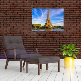 Sklenený obraz - Eiffelova veža (70x50 cm)