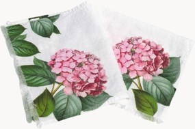 Ľanové uteráky pre hostí Hydrangea, 2 ks