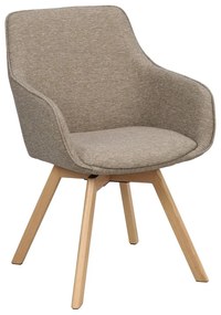 Béžové čalúnené jedálenské kreslá v súprave 2 ks Alison – Rowico