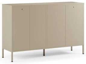 Krémovobiela kovová komoda 140x90x40 cm Fayna – Marckeric