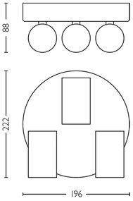Philips - Kúpeľňové bodové svietidlo IDRIS 3xGU10/5W/230V IP44 čierna