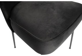 Čierne zamatové jedálenské stoličky v súprave 2 ks Vogue – WOOOD