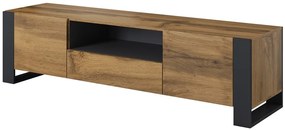TV stolík Wood - dub wotan / antracit