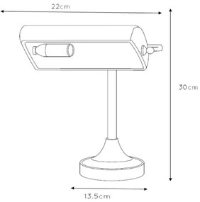 Lucide 17504/01/11 - Stolná lampa BANKER 1xE14/40W/230V