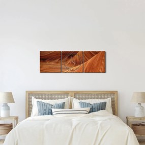 Obraz - Červený piesok (s hodinami) (90x30 cm)