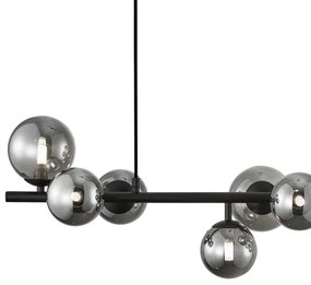 Luster na lanku MILA 10xG9/9W/230V čierna/šedá