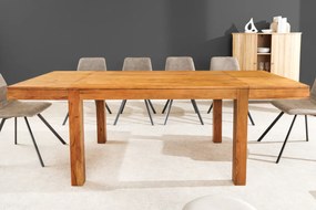 Rozkladací jedálenský stôl 120‑200 cm akáciové medové prírodné drevo
