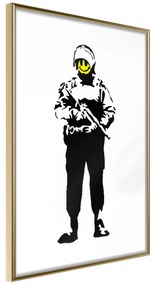 Artgeist Plagát - Smiling Policeman [Poster] Veľkosť: 30x45, Verzia: Zlatý rám