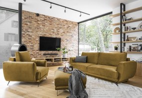 Kreslo Meri 1F - horčicová