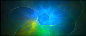 Obraz modrej abstrakcie (120x50 cm)