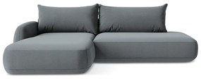 Sivomodrá rozkladacia rohová pohovka (ľavý roh/s leňoškou) Hale – Makamii