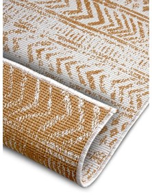 Okrovožlto-biely vonkajší koberec 80x350 cm Biri – NORTHRUGS