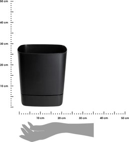 PLASTOVÝ KVETINÁČ CUBI 30X33 CM ČIERNA