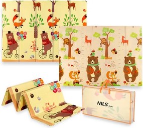 MD05 FOREST Detská skladateľná penová podložka NILS FUN
