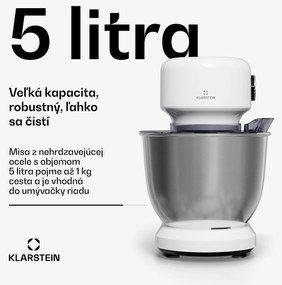 Klarstein Bella Evo kuchynský robot | planetárny miešací systém | 3 nástavce na mixovanie | 1500 W | 5 l