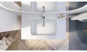 Kúpeľňová skrinka s umývadlom MOLDE 80 cm biela