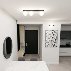 Stropné svietidlo FIT 3xE14/10W/230V čierna/biela