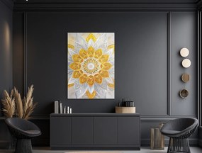 drevko |  Kvetinová mandala Zlatý lúč