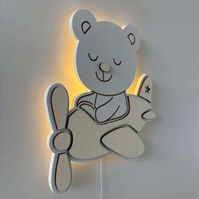 SENTOP | LED lampa Medveď v lietadle – Detské nočné svetlo na stenu | SENTOP LED0592