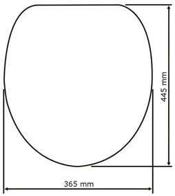 WC sedadlo Wenko Ape, 44,5 × 37,5 cm