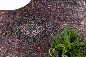 ANDRE 2288 umývací koberec orientálne vintage protišmykový - bordó / sivá Veľkosť: 160x220 cm
