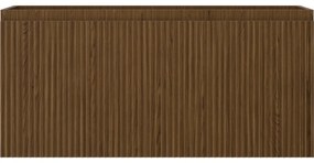 Mexen Rivel, kúpeľňová skrinka 100 cm, 1 zásuvka, drážkovaná, orech, 91A20-10047-1-BF86