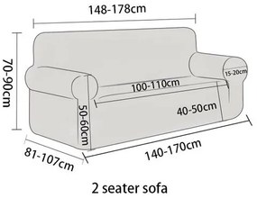 4Home Napínací poťah na dvojkreslo Magic clean svetlosivá, 145 - 185 cm