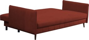 Rozkladacia pohovka Vannes, tmavo červená látka