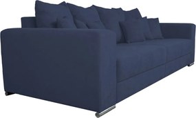 Široká pohovka Rosa, tmavo modrá látka