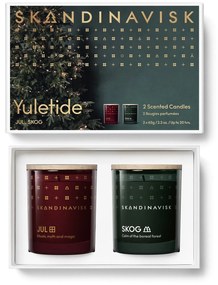 SKANDINAVISK Darčekový set sviečok Yuletide - JUL and SKOG – 2 x 65 g