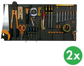Plastová dielenská stena na náradie s 50 háčikmi na náradie