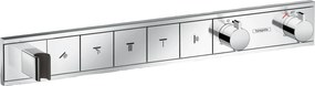 Hansgrohe RainSelect, batéria pod omietku na 5 spotrebičov, chrómová, HAN-15358000