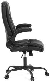 Autronic BONTEC Kancelárske kreslo, hojdací mechanizmus, čierna ekokoža, KA-Y344 BK Farba: Čierna