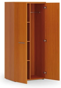Kancelárska šatníková skriňa PRIMO WOOD, 3 police, šatníková tyč, 800 x 500 x 1781 mm, čerešňa