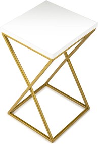 STOJAN NA KVETINÁČ LOFT6 40X24X24 CM ZLATÁ/BIELA