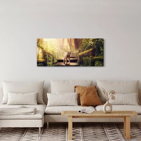 Obraz tigra v džungli (120x50 cm)