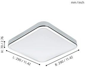 Eglo 96229 - LED Kúpeľňové svietidlo MANILVA LED/16W/230V IP44