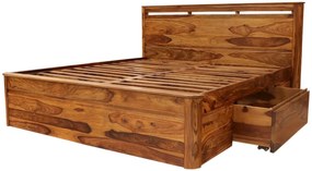 furniture-nabytek.cz - Posteľ z masívu s úložným priestorom 180x200 z dreva palisander