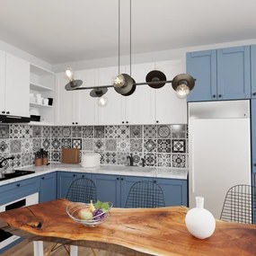 Luster na lanku TOKEN 6xE27/15W/230V čierna