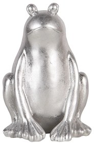 Strieborná dekoratívne soška žaby - 13 * 13 * 20 cm