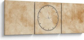 Obraz - Starý papierový pergamen (s hodinami) (90x30 cm)