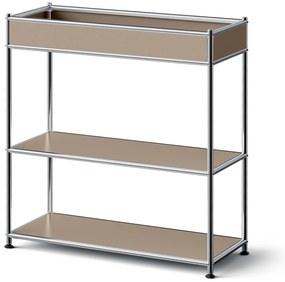 Kovová konzola »CN3 Slim Line« s poličkou, hnedosivá