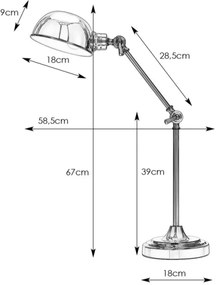 Markslöjd 108583 - Stolná lampa PORTLAND 1xE27/40W/230V lesklý chróm