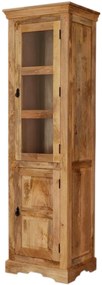 furniture-nabytek.cz - Drevená vitrína z masívu mango 60x200x45