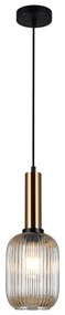 ITALUX PND-5588-1M-BRO+AMB - Luster na lanku ANTIOLA 1xE27/40W/230V bronz
