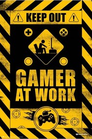 Plagát, Obraz - Keep Out! - Gamer at Work, (61 x 91.5 cm)